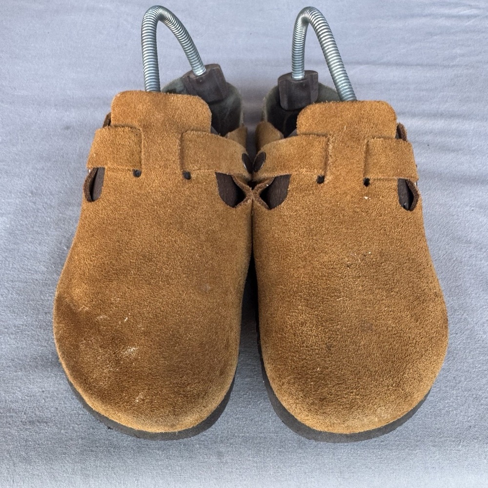 Size 39/W8/M6 - Birkenstock Boston SFB Unisex Suede Leather Clog Sandals - Picture 5 of 8